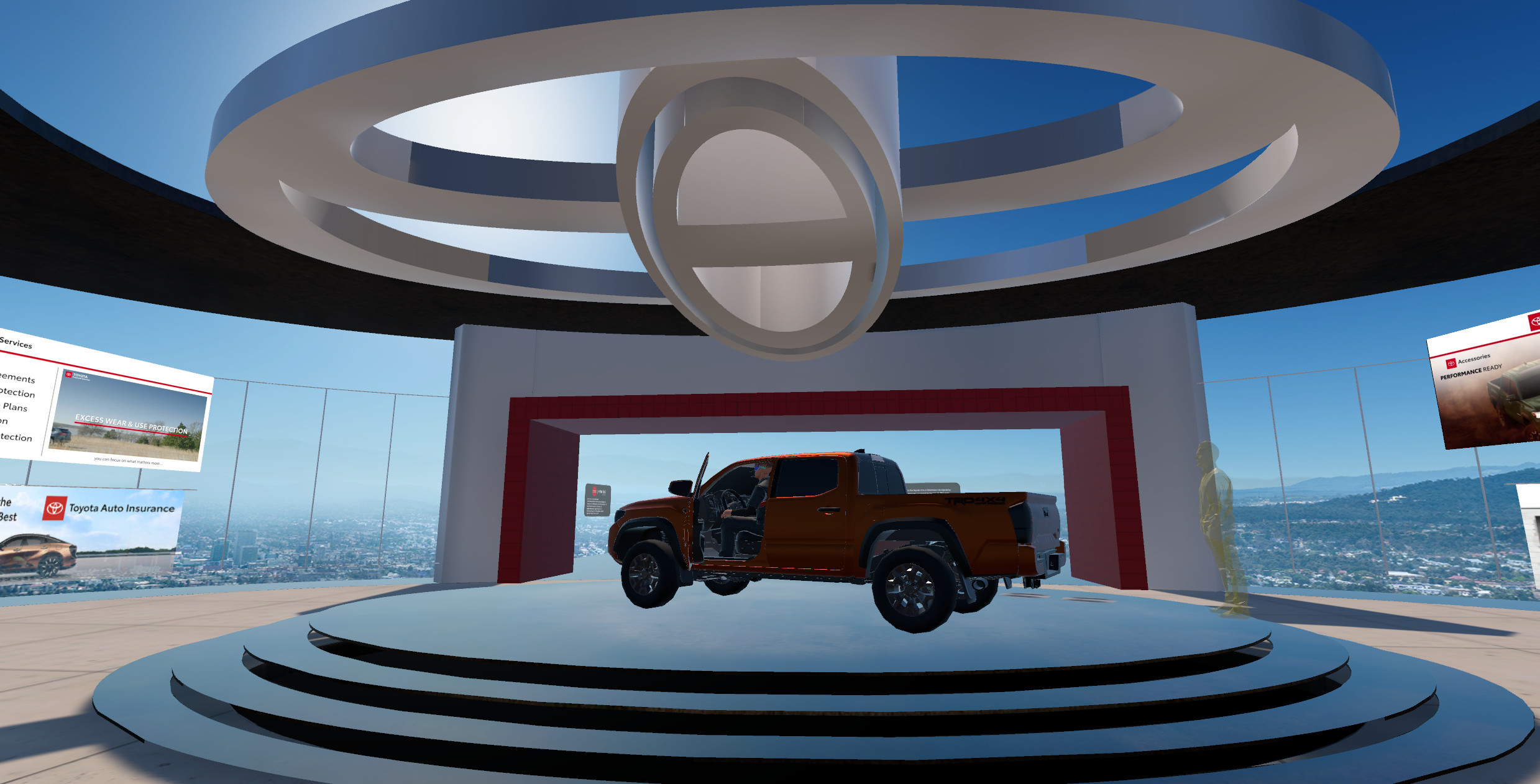 Social XR for Toyota - A user sits inside a Toyota Tundra